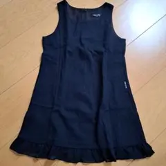 COMME CA ISM ノースリーブワンピース 110A 黒　カーディガン