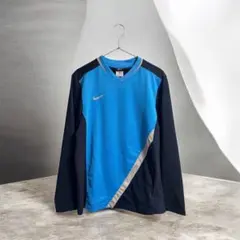 て*ん様 Nike 青/黒 Vネック 長袖カットソー