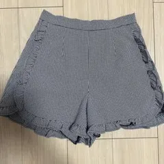 ナイスクラップ ギンガムチェック フリルショートパンツ
