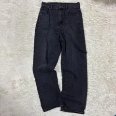 【状態良好‼️】デニムパンツ ゆるだぼ系 M ブラック ハイウエスト