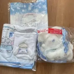 シナモロール　当たりくじラスト賞ぬいぐるみセットブランケットマルシェバッグ