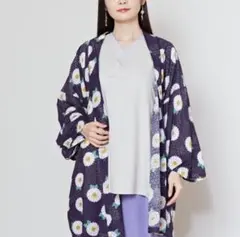 花柄紫色羽織