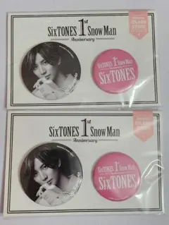 京本大我 1st Anniversary 缶バッジ 2個とステッカーシール2点