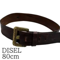 DIESEL ディーゼル レザーベルト サイズ80 牛革 アンティークバックル