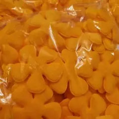 オレンジ色 フェルト 花形パーツ 大量