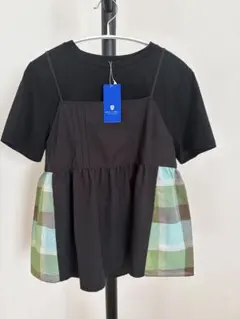 ブルーレーベルクレストブリッジ未使用タグ付Tシャツ&グリーンチェックキャミソールのサムネイル