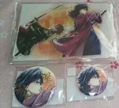 冨岡義勇 竈門炭治郎繋ぐくじ C賞アクリルスタンド箔押し缶バッジセット