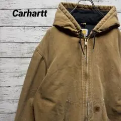 887【希少なXL】カーハート　中綿キルティング　革タグ　アクティブジャケット