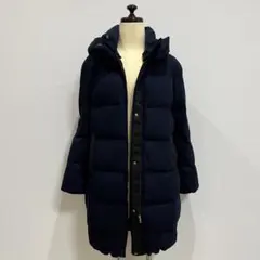 ダウンジャケット　ダウンコート　ネイビー　ナノユニバース　36