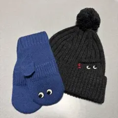 UNIQLO アニヤハインドマーチ コラボ ニット帽＆手袋セット☆本日お値下げ中