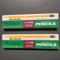 Tombow 2558 ゴム付鉛筆 B 2ダースセット