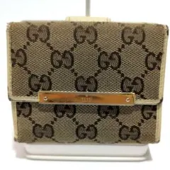【難あり】GUCCI GGパターン 二つ折り財布✨使用感強め