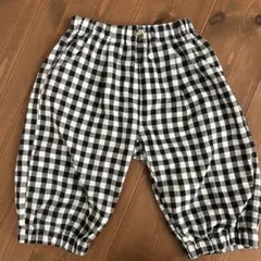 美品 バースデイ 7分丈チェック柄パンツ 120