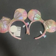 ディズニー　カチューシャ　ピンク　グラデーション　40周年