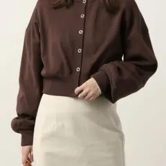 Heather 2WAYスナップボタンニットカーディガン