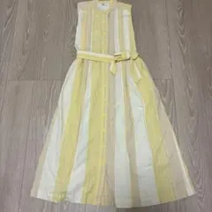 ♡美品♡ユニクロユー　ノースリーブストライプワンピース レディース Sサイズ