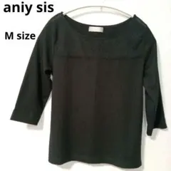 any sis 5分丈 ブラック ドット 黒金ボタン Мsize