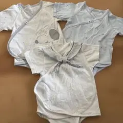 PATTO SATTO 肌着 3点セット ホワイト/ブルー