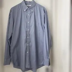 UNIQLO 長袖シャツ L 青と白チェック