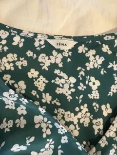 IENA 花柄 七分袖　ブラウス　グリーン