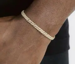 【glitter】IcedOutBracelet Gold 長さ18cm幅5mm