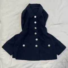 【4/21まで】ネイビー ジャケット ミドル丈 レディース オフィスカジュアル