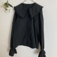 INGNI 黒 フリル付き長袖シャツ　M