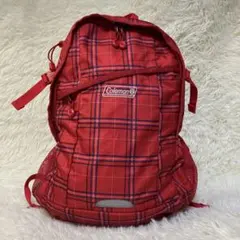 Coleman コールマン リュック　チェック　レッド