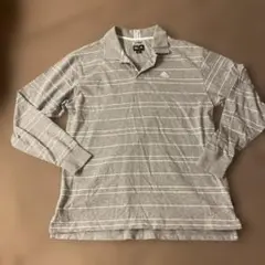 adidas クライマライト ストライプポロシャツ M 長袖