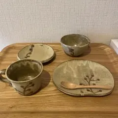 青森 津軽 金山焼 カップ&ソーサー2、平鉢1のセット - メルカリ