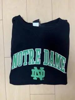 NOTRE DAME ロゴ トレーナー ブラック