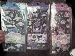 ぷくっとシール(ドロップジェリーシール)サンリオ　3枚セット