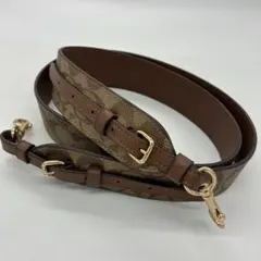 極美品】コーチ COACH ショルダーストラップ シグネチャー ブラウン　茶色