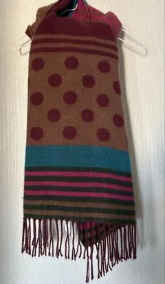 チチカカ　ストール　冬　ピンク　ターコイズ