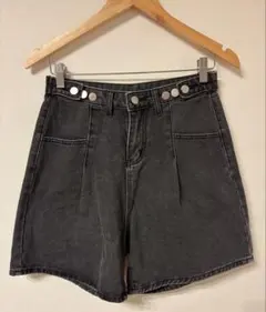 Mùfán ジーンズ　デニムショートパンツ ブラック Mサイズ