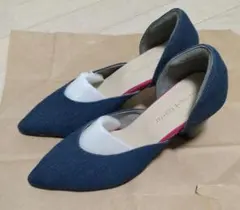 【未使用】オリエンタルトラフィック デニム風パンプス ヒール38