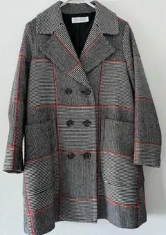 ドゥクラッセ　レディース　チェスターコート　チェック　9 M