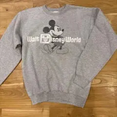 Hanes ディズニーdisneyスウェットミッキーUSA古着 グレー S 海外