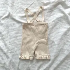 suess ジュース ニット フリル ユニタード サロペット アイボリー0〜3y