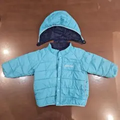 mont-bell キッズ 中綿 ダウンコート 90cm 青