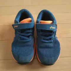 asics キッズ スニーカー 青/オレンジ 18.5