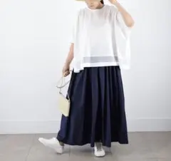 美品☆mizuiro ind メッシュミックスワイドプルオーバーのサムネイル