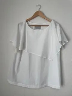 n'Or フレアスリーブ ホワイトTシャツ