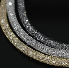 クリスタルメッシュネックレス　シルバー