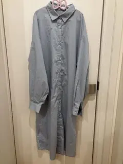 春服 AS know AS plus ライトブルー シャツワンピース