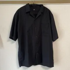 UNIQLO オープンカラーシャツ　黒　Mサイズ