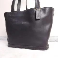 美品✨ オールドコーチ トートバッグ グラブタンレザー A4収納 肩掛け 黒