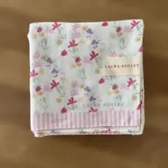 【新品】LAURA ASHLEY 花柄 コットンハンカチ 約50cm