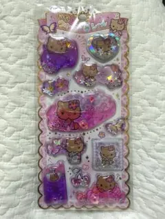 キラキラウォーターinシール　日焼けキティ