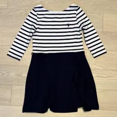POLO RALPH LAUREN ストライプ 七分袖ワンピース S/P (7)